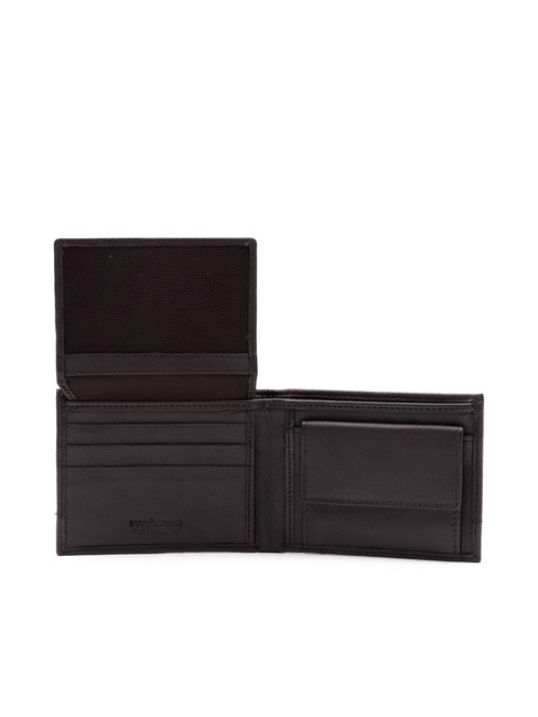 ROBERT Portofel din piele cu clapă maro inchis - Portofele bărbați