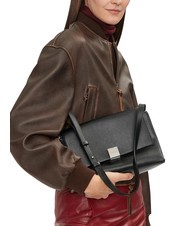 CALVIN KLEIN CK PLAQUE Geantă de umăr medie pvh negru - Genți femei - 5