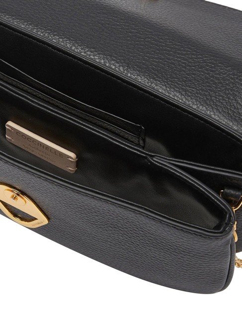 DEW Geanta mica din piele ciocanita negru - Genți femei