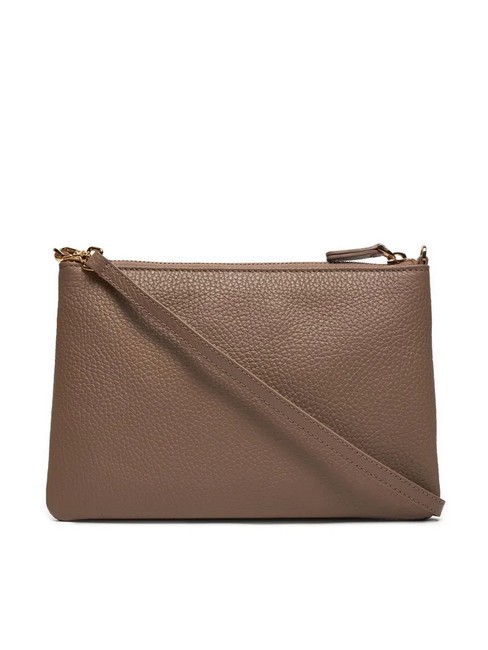 BEST CROSSBODY Geanta mini din piele taupe cald - Genți femei