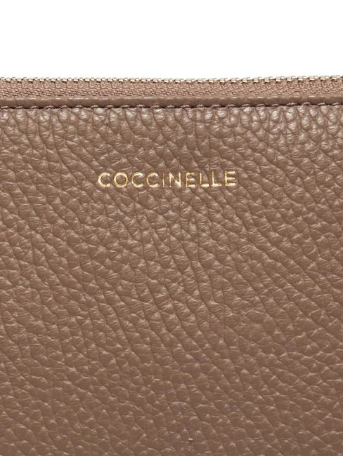 BEST CROSSBODY Geanta mini din piele taupe cald - Genți femei