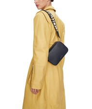 COCCINELLE TEBE Geanta de umar din piele texturata albastru miezul nopții - Genți femei - 5