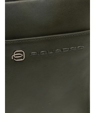 PIQUADRO Geanta VIBE afară, din piele ciocanită verde 11 - Genți de umăr bărbați - 3