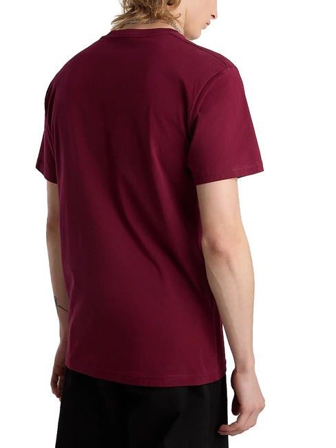 CLASSIC Tricou din bumbac cu maneca scurta visiniu/alb - tricou