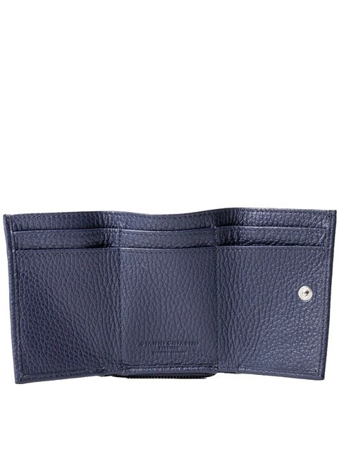 WALLETS GRAIN Portofel mic din piele pietrișată BLUE - Portofele femei