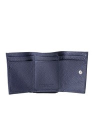 GIANNI CHIARINI WALLETS GRAIN Portofel mic din piele pietrișată BLUE - Portofele femei - 2