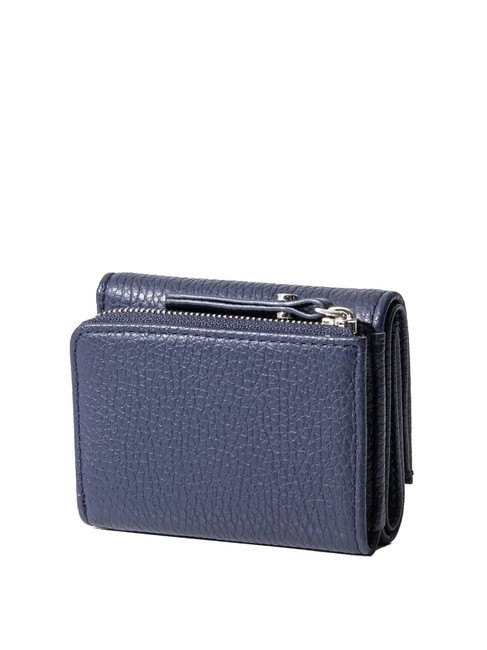 WALLETS GRAIN Portofel mic din piele pietrișată BLUE - Portofele femei