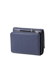 GIANNI CHIARINI WALLETS GRAIN Portofel mic din piele pietrișată BLUE - Portofele femei - 3