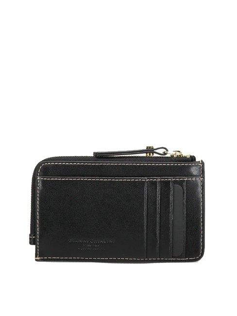WALLETS CALF  Portofel din piele negru - Portofele femei