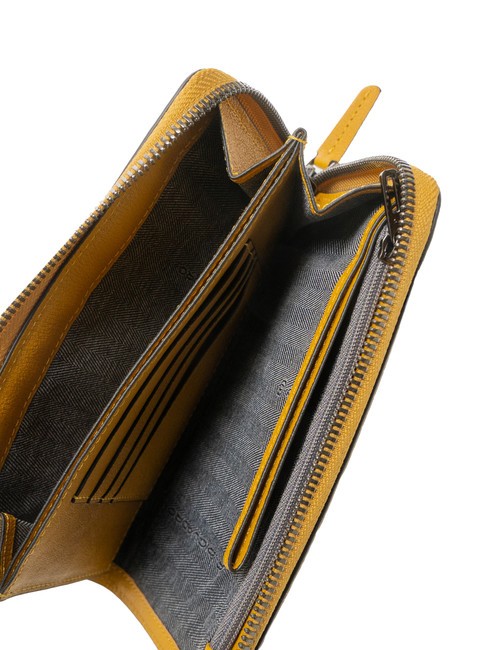 BLACK SQUARE  Husa pentru monede din piele galben - Portofele bărbați