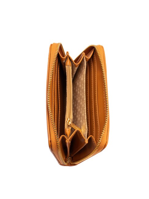 LOGO METALLICO Portofel mediu cu fermoar bronzat - Portofele femei