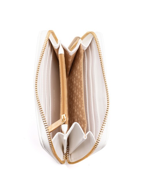 LOGO METALLICO Portofel mediu cu fermoar aproape alb - Portofele femei