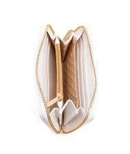 ROCCOBAROCCO LOGO METALLICO Portofel mediu cu fermoar aproape alb - Portofele femei - 2