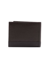 ROCCOBAROCCO ROBERT Portofel din piele texturată de 8cc maro inchis - Portofele bărbați - 3