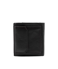 ROCCOBAROCCO ROUND Portofel din piele cu buzunar pentru monede maro inchis - Portofele bărbați - 3