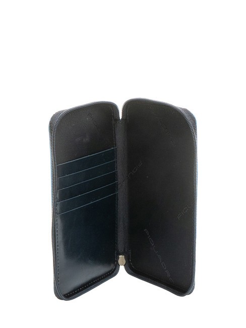 CAMPIONARIO - BLUE SQUARE  Portofel din piele integrală albastru - Portofele bărbați