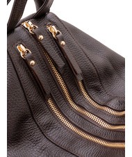 LESAC TRIO  Rucsac din piele ciocanita cafea25 - Genți femei - 8