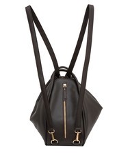 LESAC TRIO  Rucsac din piele ciocanita cafea25 - Genți femei - 3