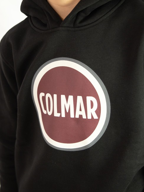 MODISH KIDS Hanorac cu glugă cu imprimeu cu logo negru - Hanorac pentru bebeluși