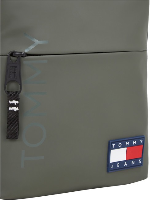 TOMMY JEANS DAILY Geanta mini verde coton - Genți de umăr bărbați
