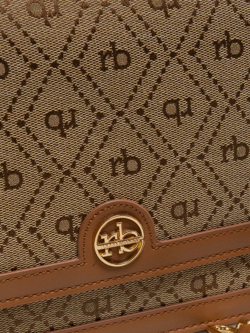 FRIDA Geanta ghiozdan din material jacquard natural - Genți femei