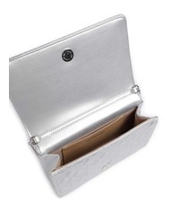 LOVE MOSCHINO QUILTED Poșetă cu curea de umăr din lanț argint - Genți femei - 4