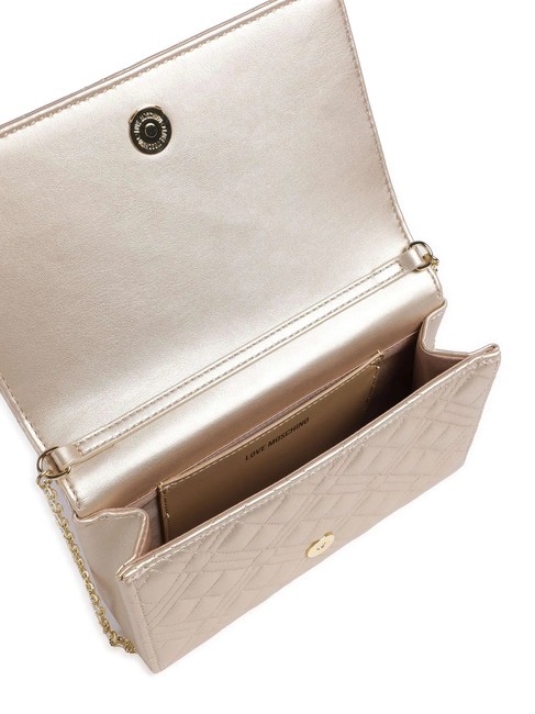 QUILTED Poșetă cu curea de umăr din lanț aur - Genți femei