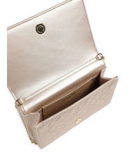 LOVE MOSCHINO QUILTED Poșetă cu curea de umăr din lanț aur - Genți femei - 4