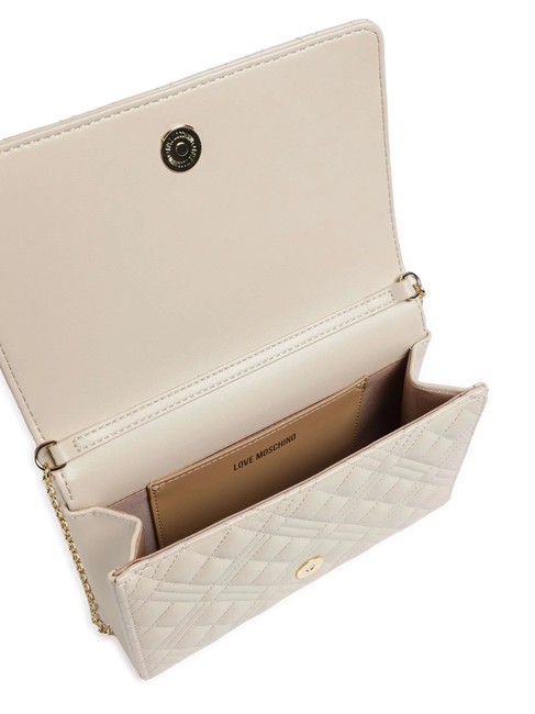 QUILTED Geanta cu clapa de umar fildeş - Genți femei