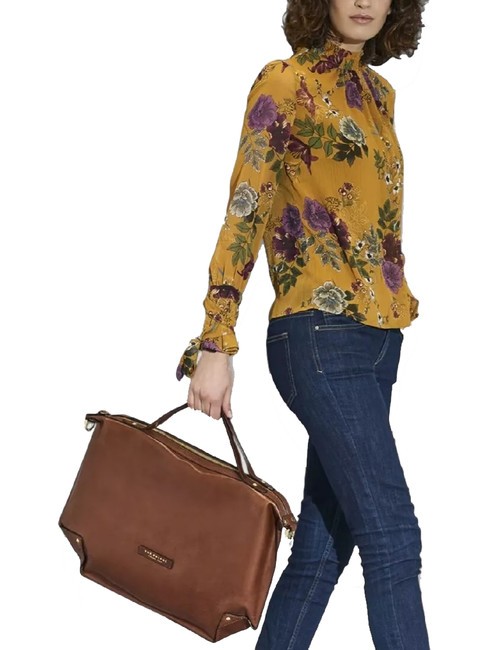 UNICA  Geanta de mana/umar, din piele BROWN - Genți femei