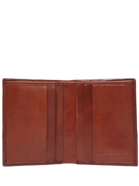 DAMIANO Portofel din piele pentru carduri Maro / Ruteniu - Portofele bărbați