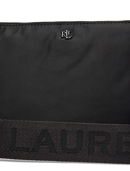 LANDYN Geantă de umăr plată din nailon negru/negru3 - Genți femei