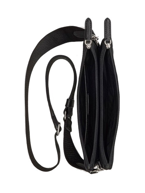 LANDYN Geantă de umăr plată din nailon negru/negru3 - Genți femei