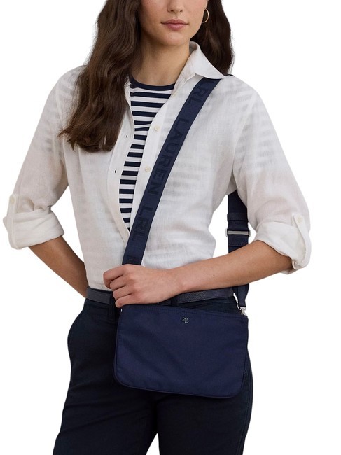 LANDYN Geantă de umăr plată din nailon marina2 - Genți femei