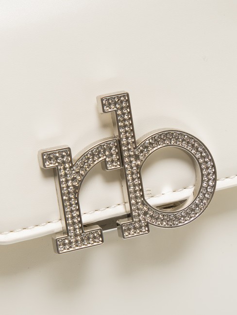 SWAMI  Mini geantă de mână, cu curea de umăr alb - Genți femei