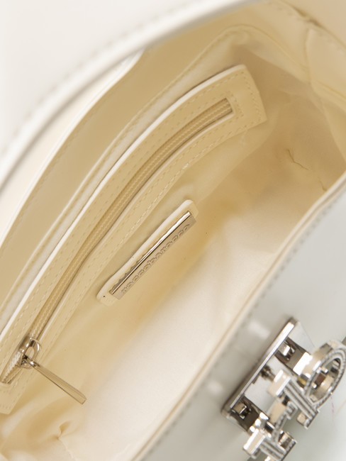 SWAMI  Mini geantă de mână, cu curea de umăr alb - Genți femei