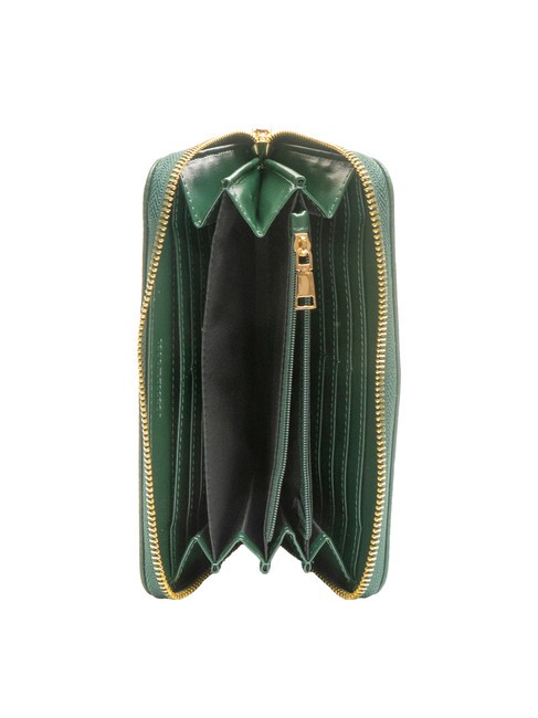 LOLA Fermoar mare &icirc;n jurul portofelului verde - Portofele femei