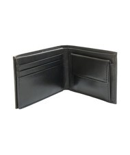 ROCCOBAROCCO PLAIN portofel din piele de 8 cc negru - Portofele bărbați - 3