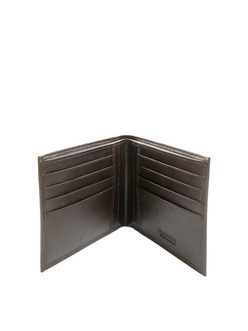 PLAIN portofel din piele de 8 cc maro inchis - Portofele bărbați