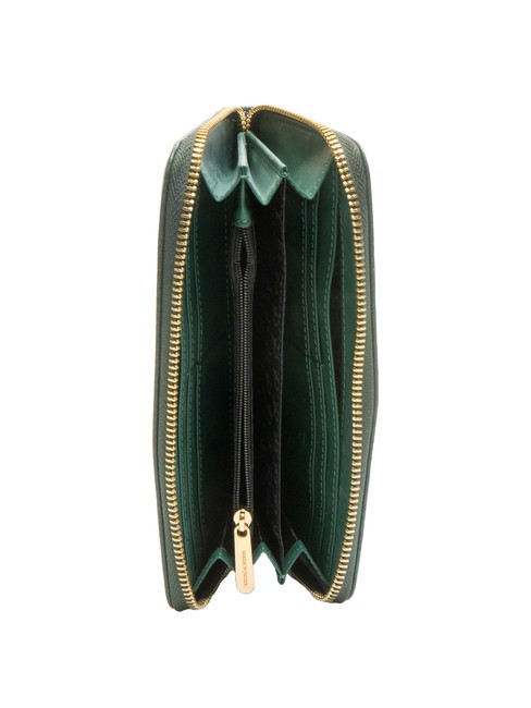 ADELE Fermoar mare în jurul portofelului verde - Portofele femei