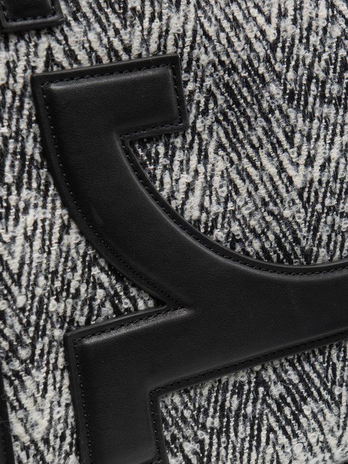 ICONIC WOOL Geantă tote cu curea de umăr negru/alb - Genți femei