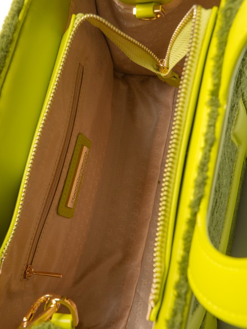 ICONIC TEDDY Geantă tote cu curea de umăr verde acid - Genți femei