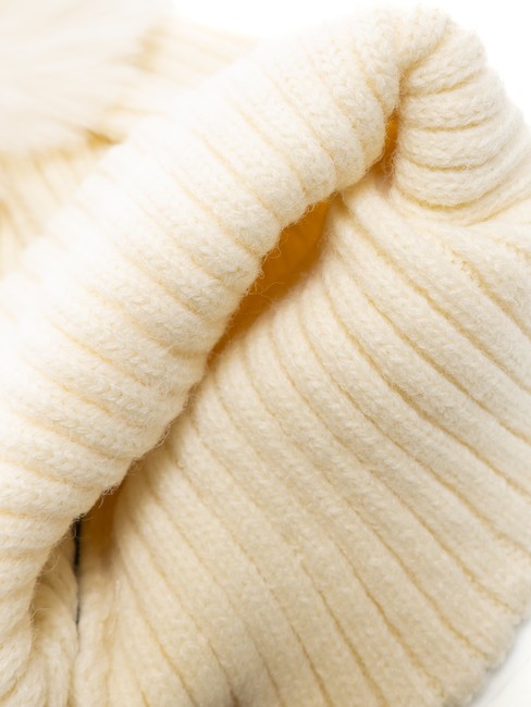 PON PON Șapcă cu manșetă alb - Căciuli