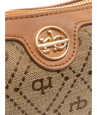 ROCCOBAROCCO FRIDA Geantă din material jacquard la subrat natural - Genți femei - 3