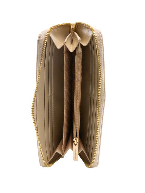 BRIGITTE Fermoar mare &icirc;n jurul portofelului bronzat - Portofele femei