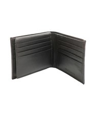 ROCCOBAROCCO ROUND Portofel din piele cu clapă maro inchis - Portofele bărbați - 3