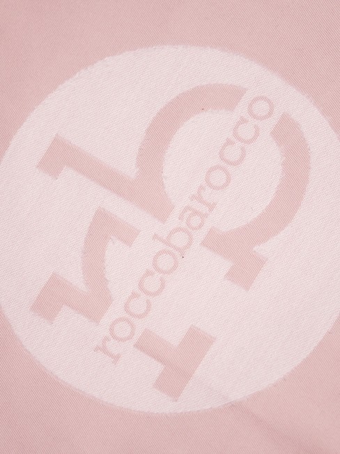 RB Eșarfă cu logo peste tot roz - Eșarfe