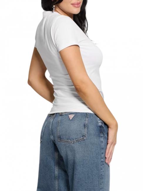 SS CN SHINY TRIANGLE  Tricou din bumbac alb purpuriu - tricou