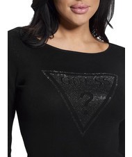 GUESS LS TRIANGLE  Tricou cu logo jetbla - Pulovere pentru femei - 3