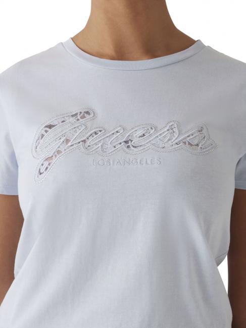 SS SCRIPT LACE LOGO EASY  Tricou din bumbac albastru căilor respiratorii - tricou